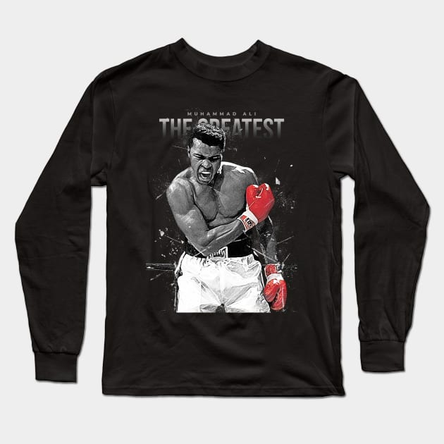 Muhammad Ali Long Sleeve T-Shirt by Creativedy Stuff